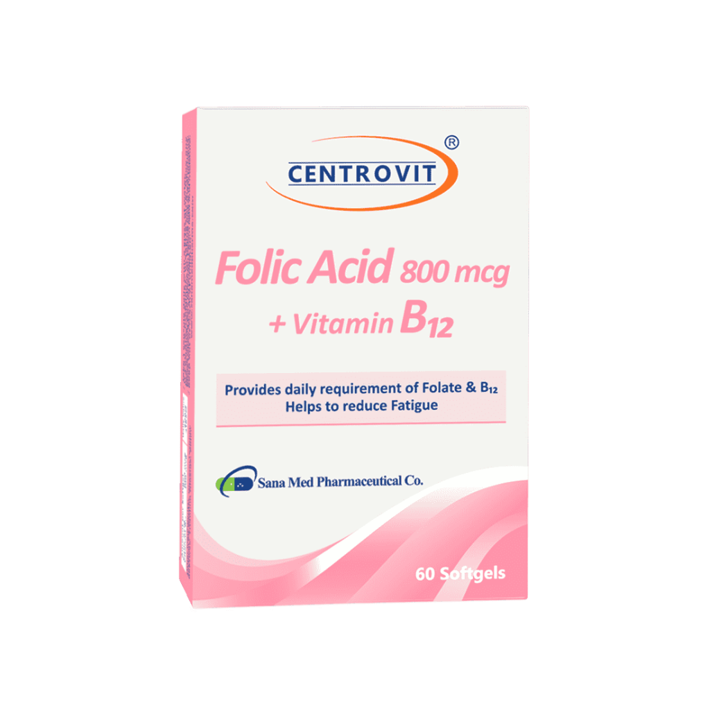 Folic Acid 800 mcg +Vitamin B12 Sana Med Pharmaceutical